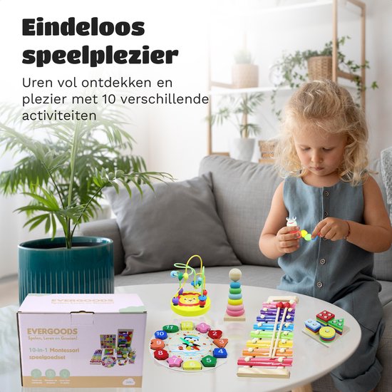 Moyo Montessori - 4 Cilinderblokken - Montessori - Speelgoed | Houten