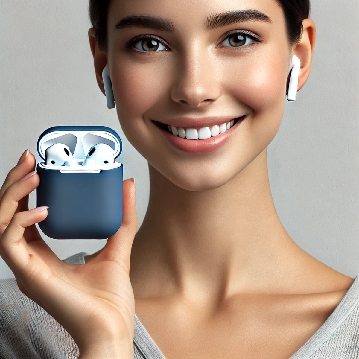 AirPods 2 hoesje siliconen case soepel beschermhoes AirPods 1 cover schokbestendig draadloos opladen royal blue - Afbeelding 5