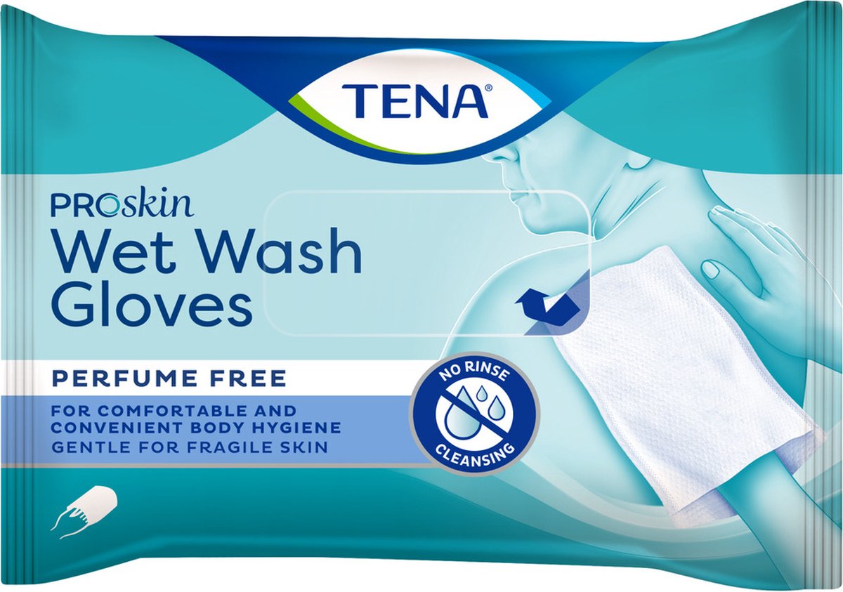 Goedkoopste Tena Wet Wash Glove No perfume 8 (8 stuks