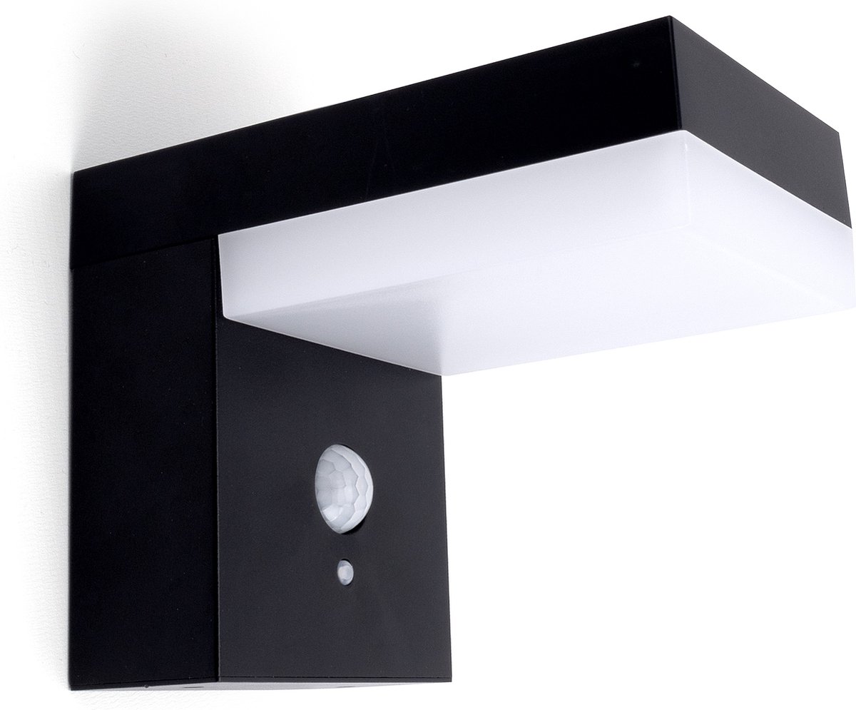 Integral Solar Buiten Wandlamp 6W 3000K 60-360-575lm met bewegingssensor | op zonne-energie Buitenlamp | Warm Wit | 6 watt | 25.000 Branduren
