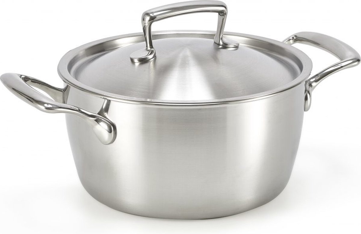 Habonne Queen Triply Pannenset - 6 delig - RVS