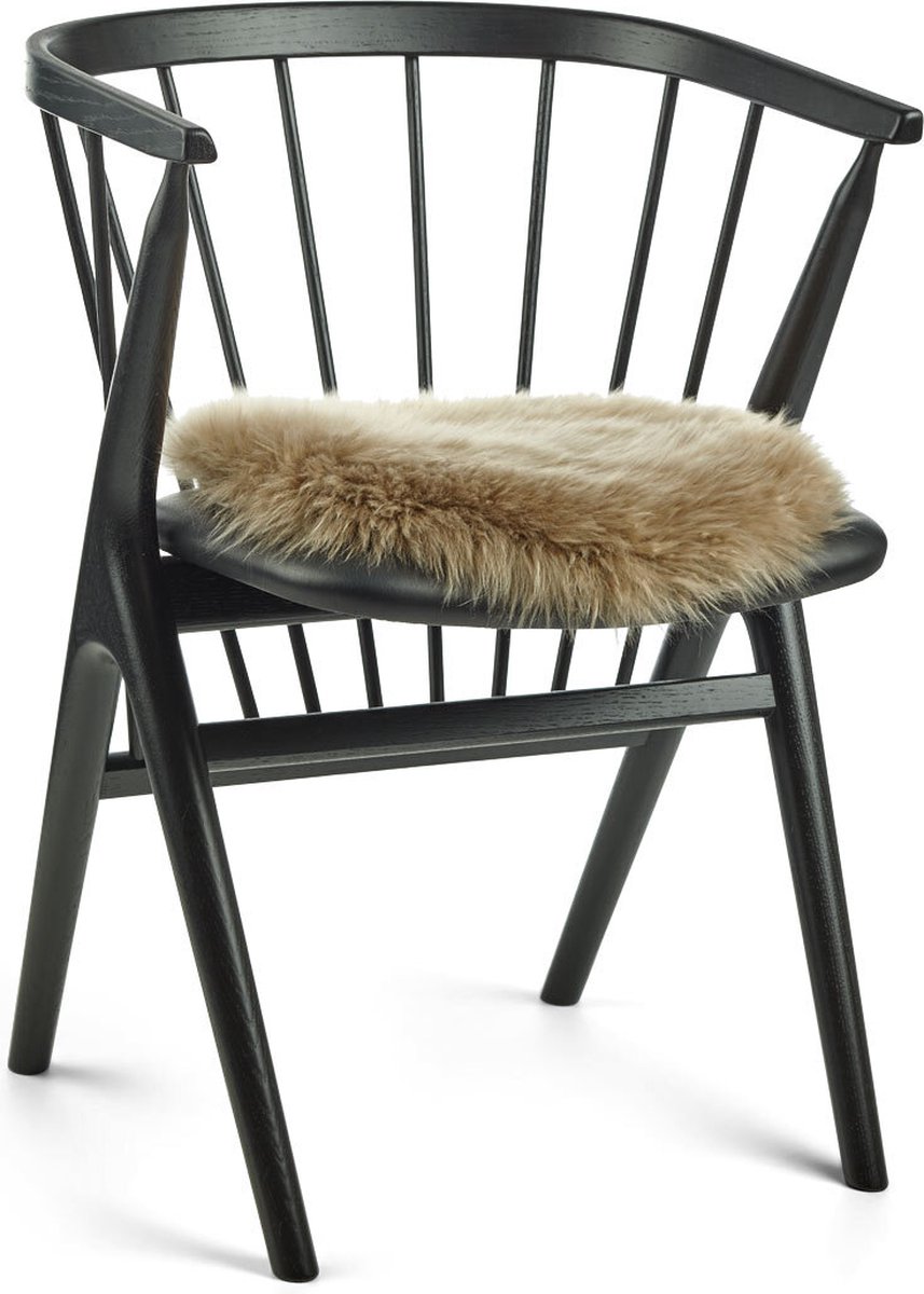 Sheepskin House - Langharige Schapenvacht Stoel Cover - D38 cm