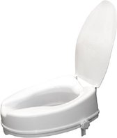 Aidapt verhoogde toiletbril wit - 10 cm - met deksel