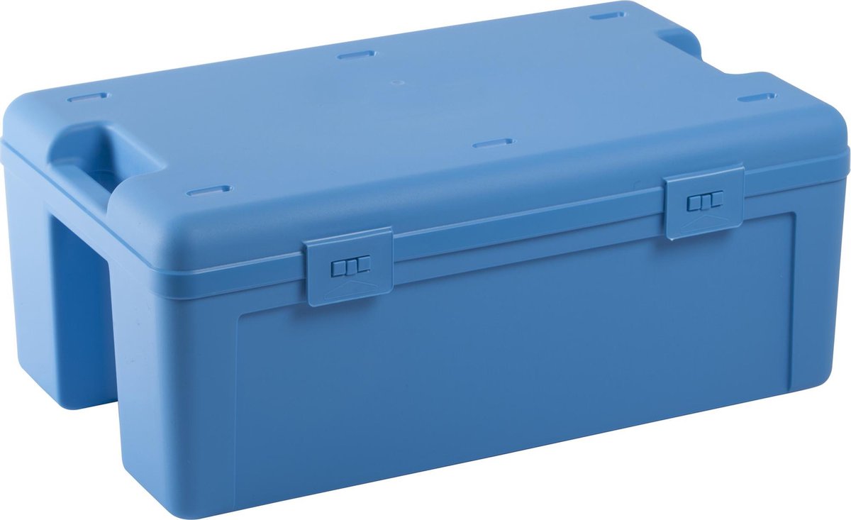 Opbergbox - 25L - Opbergboxen met deksel - Stapelbaar - Blauw - Polypropeen