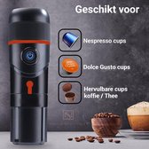 Koffiezetapparaat  – Koffiemachine – koffiezetapparaat met thermoskan – Koffie maken onderweg – Nespresso & Dolce Gusto capsules - portable coffee maker