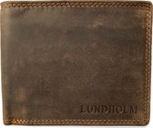 Lundholm  billfold leren heren portemonnee met RFID bescherming - bruin