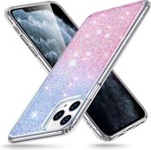iPhone 11 Pro Glamour hoesje - ESR - Roze/ Rood / Blauw  – Flexibele bumper en met 3D glitter