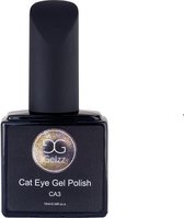 Gelzz Cat's Eye - 5D Reseda Grey CA3 - GlitterGrijsGroen - Semitransparante kleur - 10ml