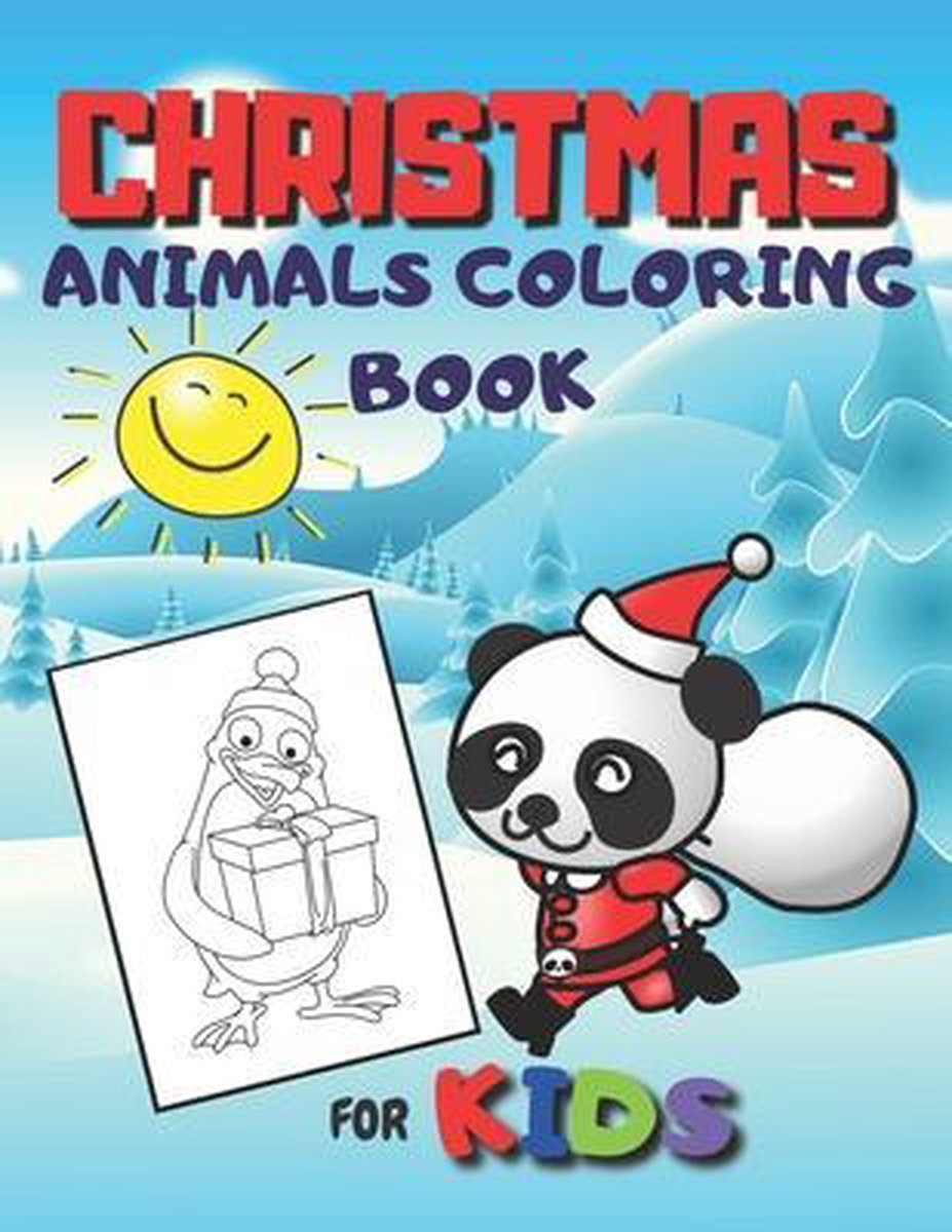 For Kids- Christmas Animals Coloring Book for Kids - Mys Myss