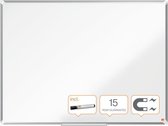Nobo Premium Plus Tableau blanc magnétique en acier - Avec porte-accessoires - Avec Marker tableau blanc - 1200x900mm - Idéal pour le bureau ou le bureau à domicile