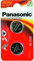 Panasonic Knoopcel Batterij CR2016 - 2 st.