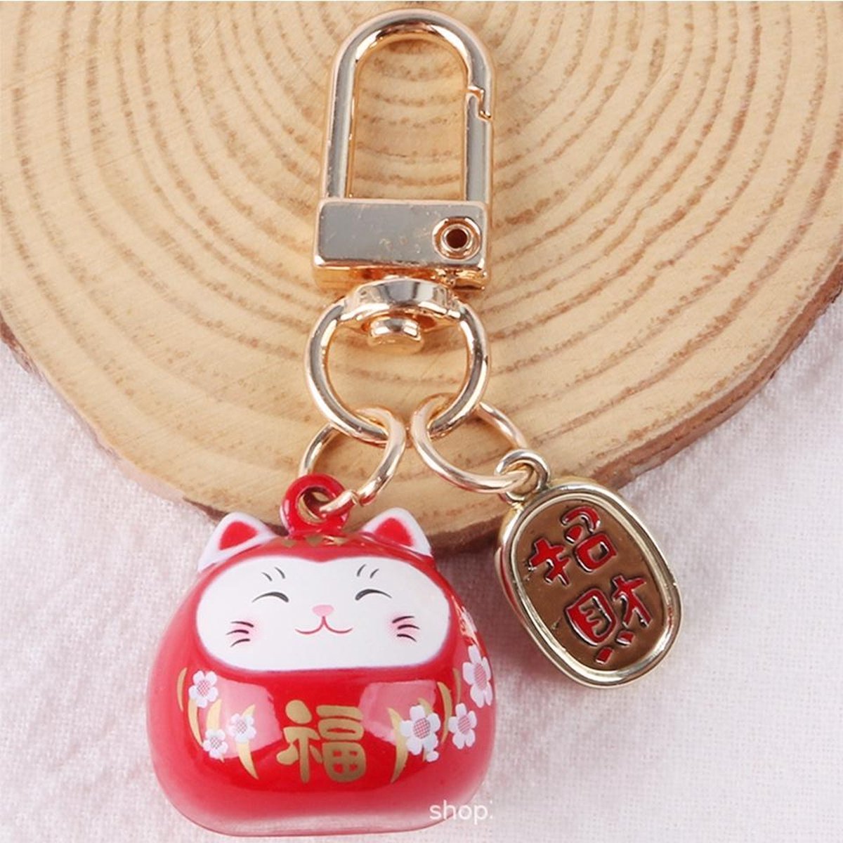 Porte clés bonheur japonais chat - Samashop