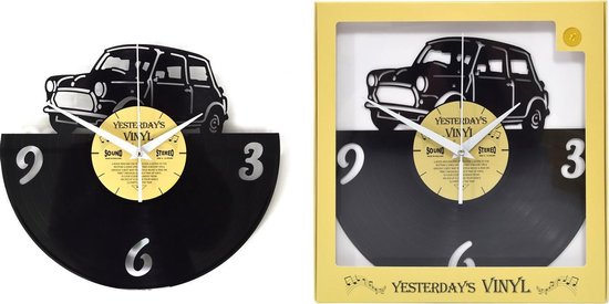 vergroting vergeten Lezen Retro - Vinyl klok - Uniek kado - Auto - Met geschenkverpakking - Gemaakt  van een... | bol.com