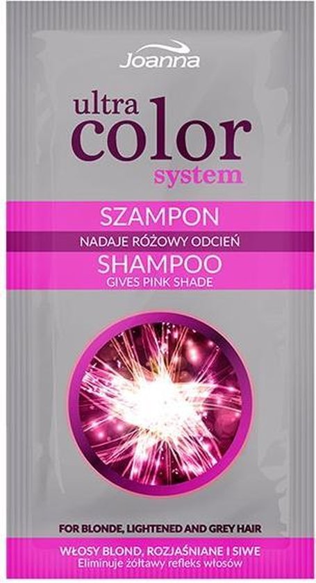 Joanna Ultra Color System Shampoo Gives Pink Shade Szampon Do Włosów Blond Nadający 1632