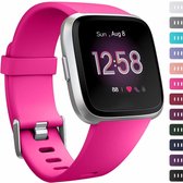Bandje Voor Fitbit Versa Sport Band - Rose (Roze) - Maat: SM - Horlogebandje, Armband