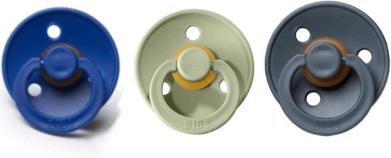 BIBS Colour Speen Verpakking Van 2 Stuks. BPA Vrij, Ronde Speen Natuurlijk Rubberlatex Gemaakt In Denemarken Maat 1 0 6 Maanden Hush Grape 3593481787