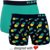 Happy Shorts 2-Pack Boxershorts Heren Ananas - Maat  S