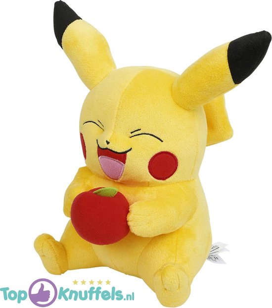 Pokemon Pikachu met appeltje pluche knuffel 30 cm | Pokemon Plush TOMY  Original... | bol.com