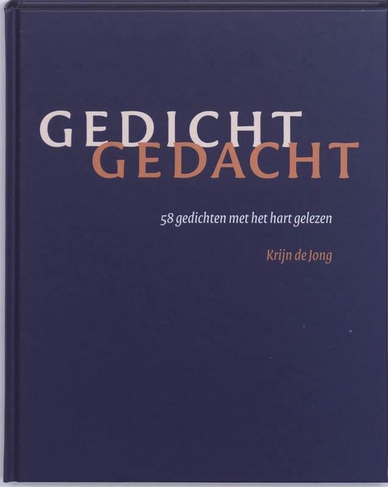Cover van het boek 'Gedicht gedacht'