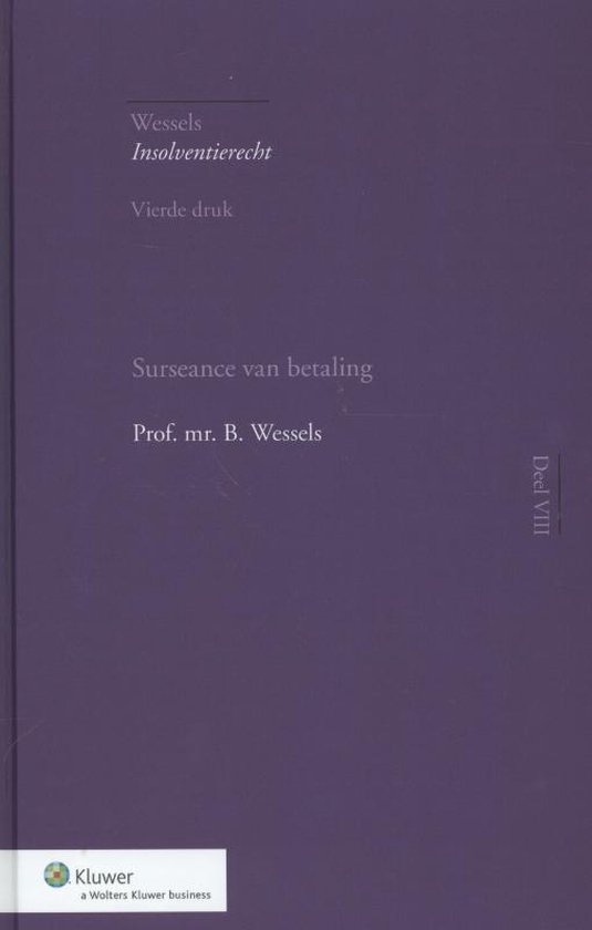 Wessels Insolventierecht  -   Surseance van betaling - cover