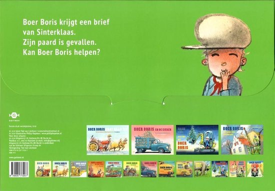 Boer Boris krijgt een brief van Sinterklaas. Zijn paard is gevallen. Kan Boer Boris helpen? Kinderboek met illustraties van Boer Boris en zijn boerderij.