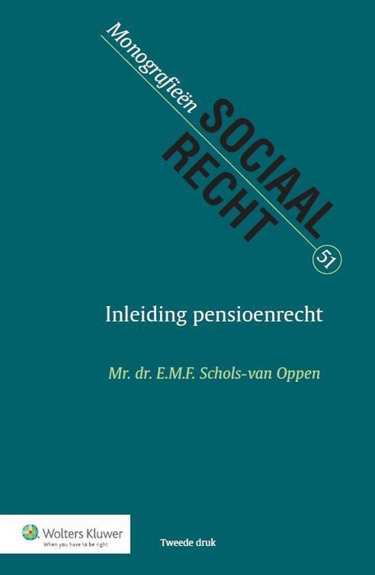 Monografieen sociaal recht 51 - Inleiding pensioenrecht - cover
