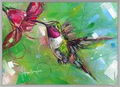 Poster - Kolibri Painting - 51 X 71 Cm - Multicolor