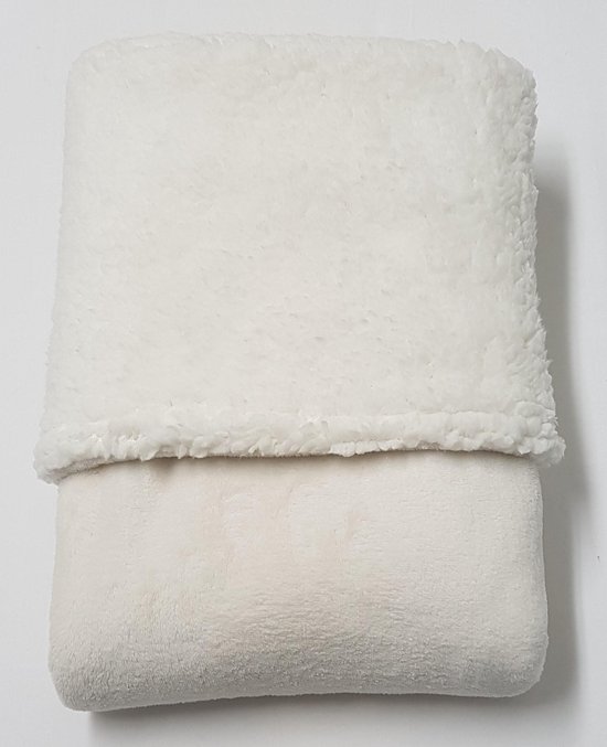Product: little feet - baby - winter dekentje - 100 x 75 cm - crème wellness fleece - teddy - WIEG - KINDERWAGEN, van het merk little feet