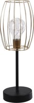 deco light w/battery gold/black 33 cm | Tafellamp