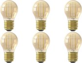 CALEX - LED Lamp 6 Pack - Kogellamp P45 - E27 Fitting - 2W - Warm Wit 2100K - Goud - BES LED