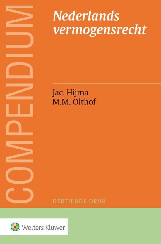 Boek cover Compendium van het Nederlands vermogensrecht van Jac. Hijma (Paperback)