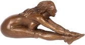 Bronzen beeld - Naakte dame uistrekt - Sculptuur - 6,1 cm hoog