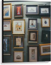Canvas  - Lijstjes aan de Muur - 75x100cm Foto op Canvas Schilderij (Wanddecoratie op Canvas)