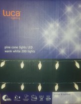 Luca Lighting lichtsnoer dennenappel 18,9 m met 200 LED lampjes  wit