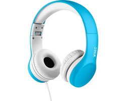 WiseQ Junior - Bedrade Kinderkoptelefoon - Hoofdtelefoon voor Kinderen van 3 tot 9 jaar - 85dB Volumegegrenzer - Bedraad - Blauw