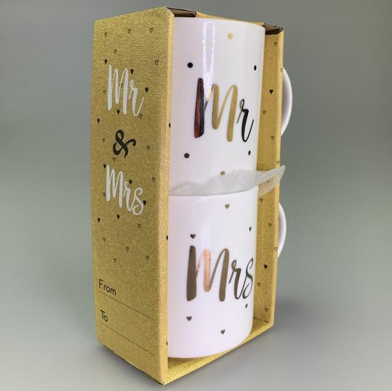 Tasses couple Mr & Mrs Idée Cadeau