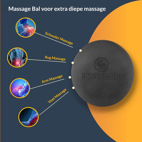 RP® Foam Roller inclusief Massage Bal Workout eBook, Tas & Poster - Foamroller Massage Roller & Massagebal - Triggerpoint Bal - Rising-Phoenix