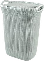 Curver Knit Wasmand met deksel - 57L - Misty Blue