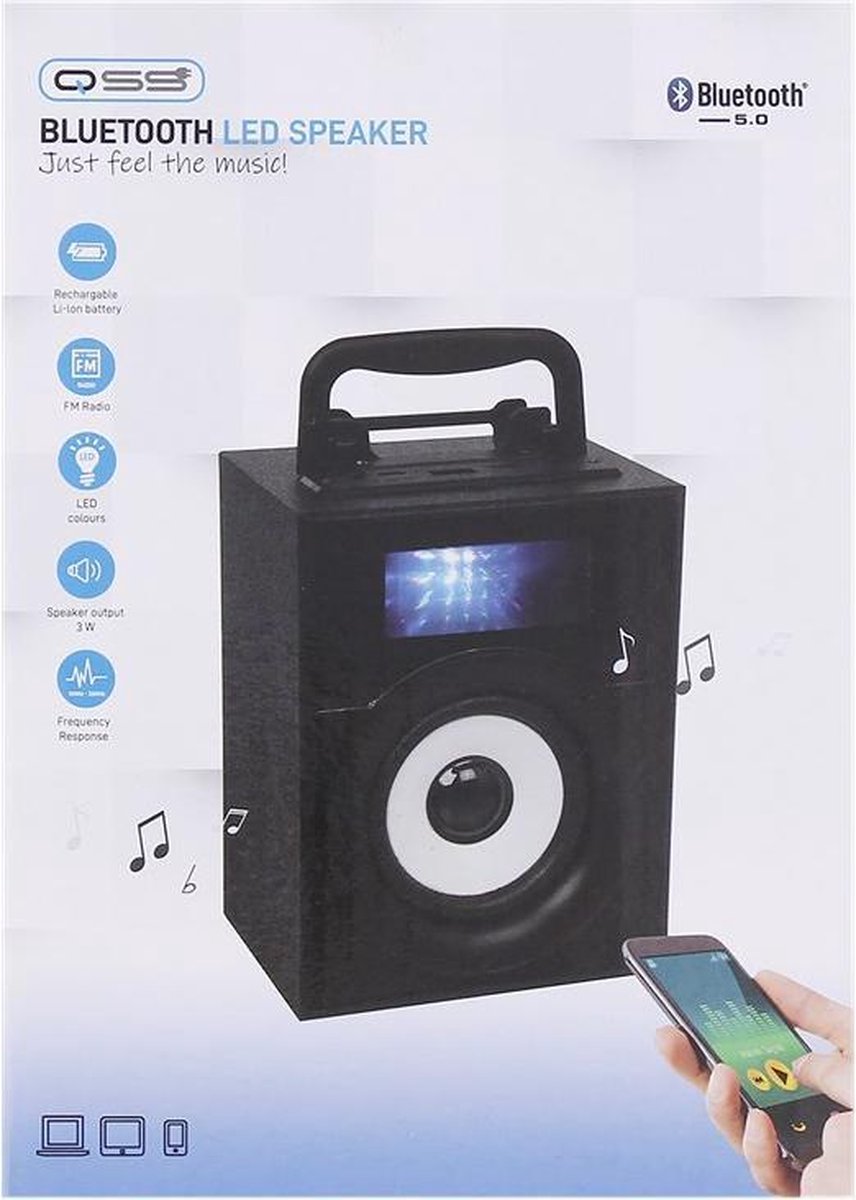qss bluetooth speakers met ledlicht uitzoeken en kopen met korting
