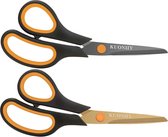 Schaar 8 Inch Soft Comfort-Grip Handgrepen Scherpe Titanium Coating Blades, 2-pack