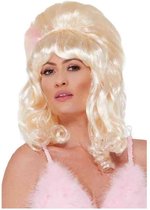Smiffys - Glamour Puss Blonde Pruik - Wit