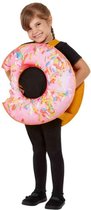 Smiffy's - Eten & Drinken Kostuum - Lekker Hapje Roze Donut Kind Kostuum - Roze - One Size - Carnavalskleding - Verkleedkleding