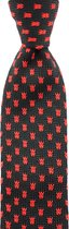 We Love Ties - Stropdas gebreid Ericson - gebreid polyester - donkerblauw / rood