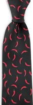 We Love Ties - Stropdassen - Stropdas Red Peppers - zwart / rood / groen