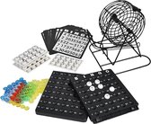 Bingo spel zwart/wit complete set 19 cm nummers 1-75 - Bingospel - Bingo spellen - Bingomolen met bingokaarten - Bingo spelen