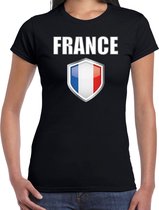 Frankrijk landen t-shirt zwart dames - Franse landen shirt / kleding - EK / WK / Olympische spelen France outfit XL