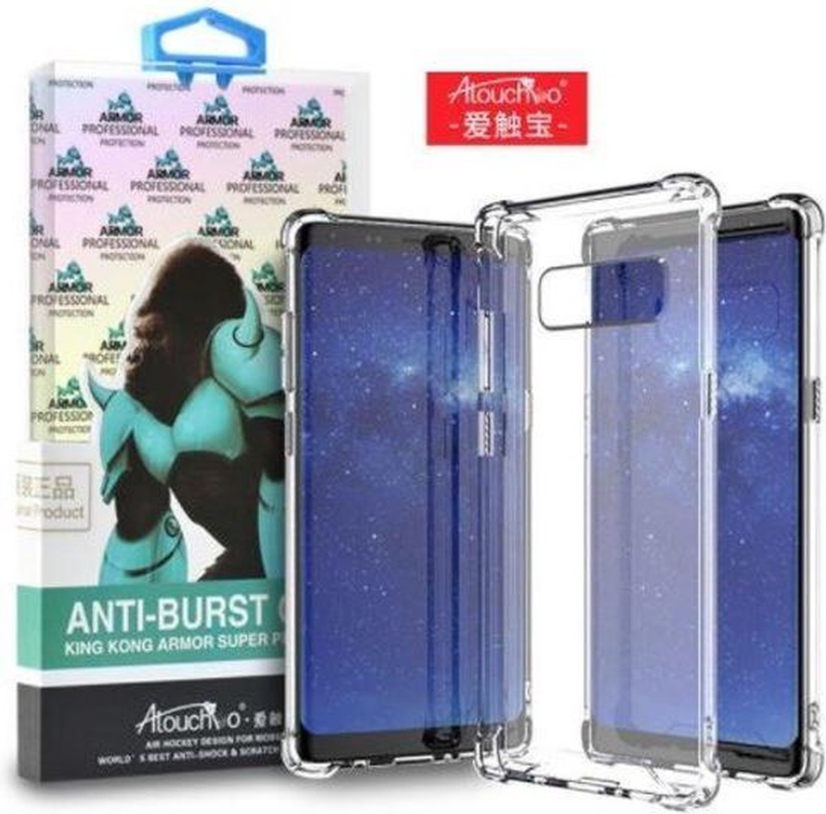 King Kong Armor Anti-Burst voor Samsung A41 Transparant Hoesje