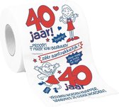 2x rollen toiletpapier/wc-papier 40 jaar vrouw met grappige tekst - 40e verjaardag - cadeau / versiering / feestartikelen