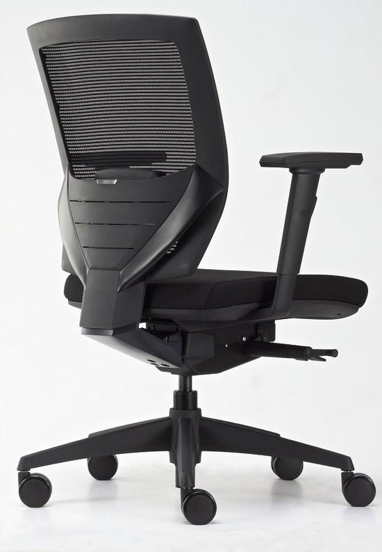 BENS 807-Synchro-3 - Ergonomische Bureaustoel - Bureaustoelen voor volwassenen - Zwrat - Uitermate geschikt voor langere personen - Luxe Donati Mechaniek - GREENGUARD GOLD - Voldoet aan NEN-EN1335 & ARBO normen