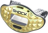 Shock Doctor Max AirFlow 2.0 LG | kleur Black Clear Chrome Gold 3D Pyramid | mondbeschermer, bitje, gebitsprotectie | meerdere sporten | American football|